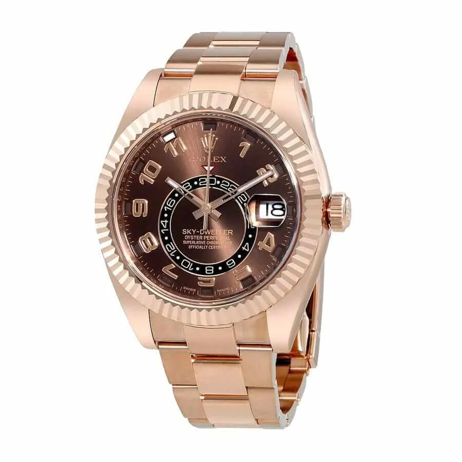 Rolex Sky-Dweller 326935 “Rose Gold Chocolate Dial” Authentic Super Replica — detail 2