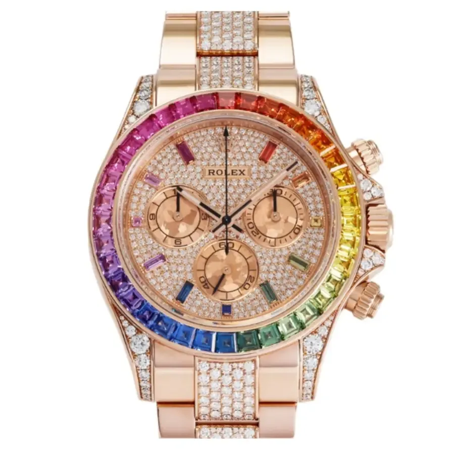 Rolex Daytona “Rainbow” 116595RBOW Superior Replica — detail 2