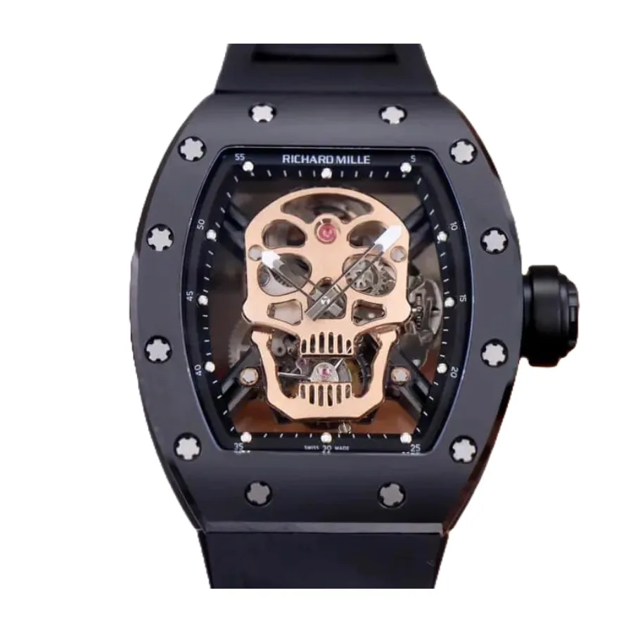 Richard Mille RM 52-01 Tourbillon “Skull” Rose Gold Luxury Clone Quality