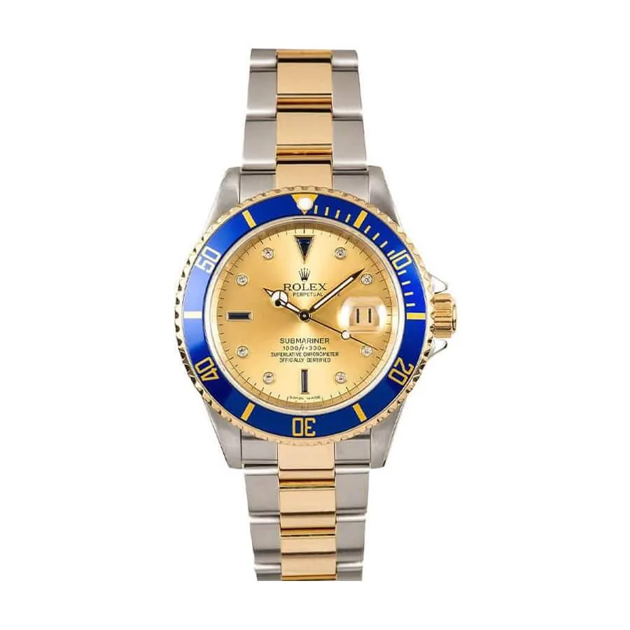 Rolex Submariner 16613 “Serti Two-Tone” Top Grade Clone 1:1
