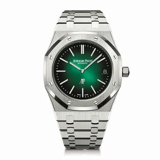 Audemars Piguet Royal Oak “Jumbo” Extra-Thin 16202ST “Green Dial” First-Class Clone