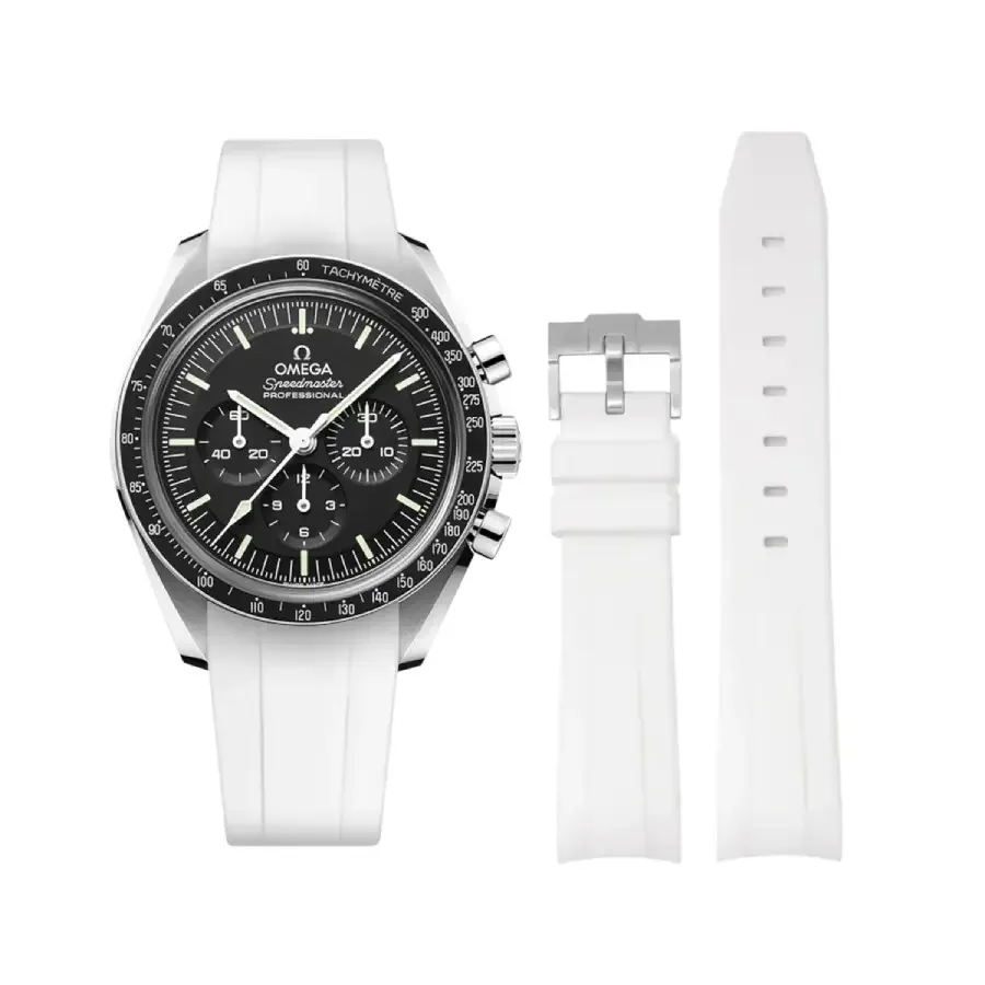 Omega – Speedmaster – Rubber Strap – White