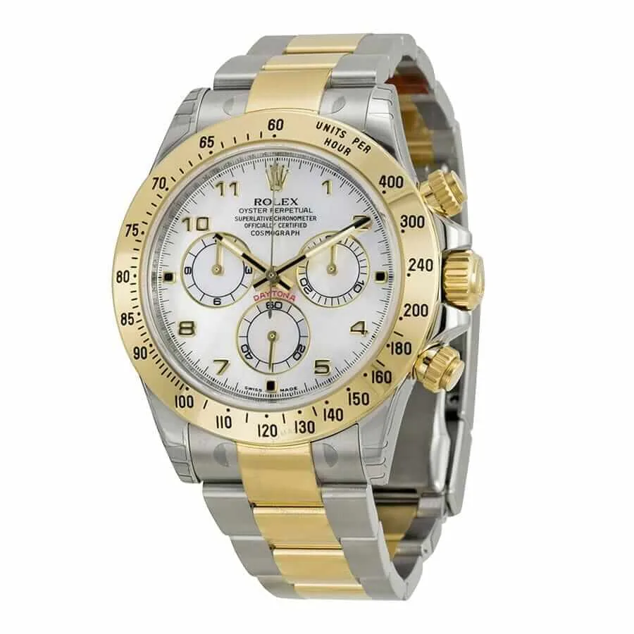 Rolex Daytona Two-Tone 116523 “White Dial” Authentic Super Replica — detail 2