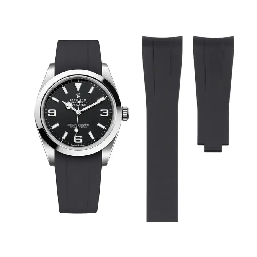 Rolex – Explorer I – Rubber Strap – Black