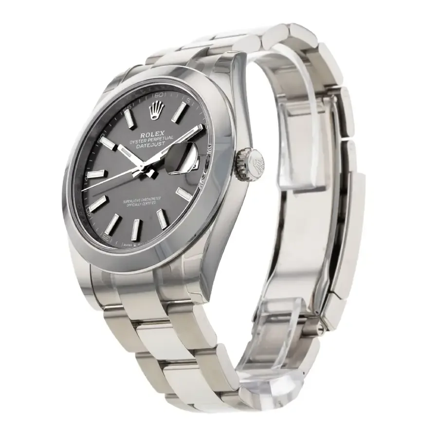 Rolex Datejust 126300 “Smoke Grey Dial Oyster” Premium Clone Replica — detail 2
