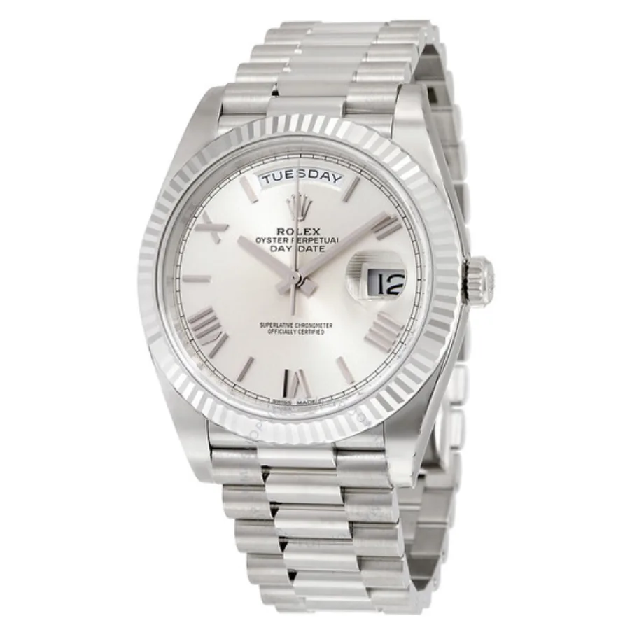 Rolex Day-Date M228239 “White Roman Dial” Elite Clone Edition — detail 2