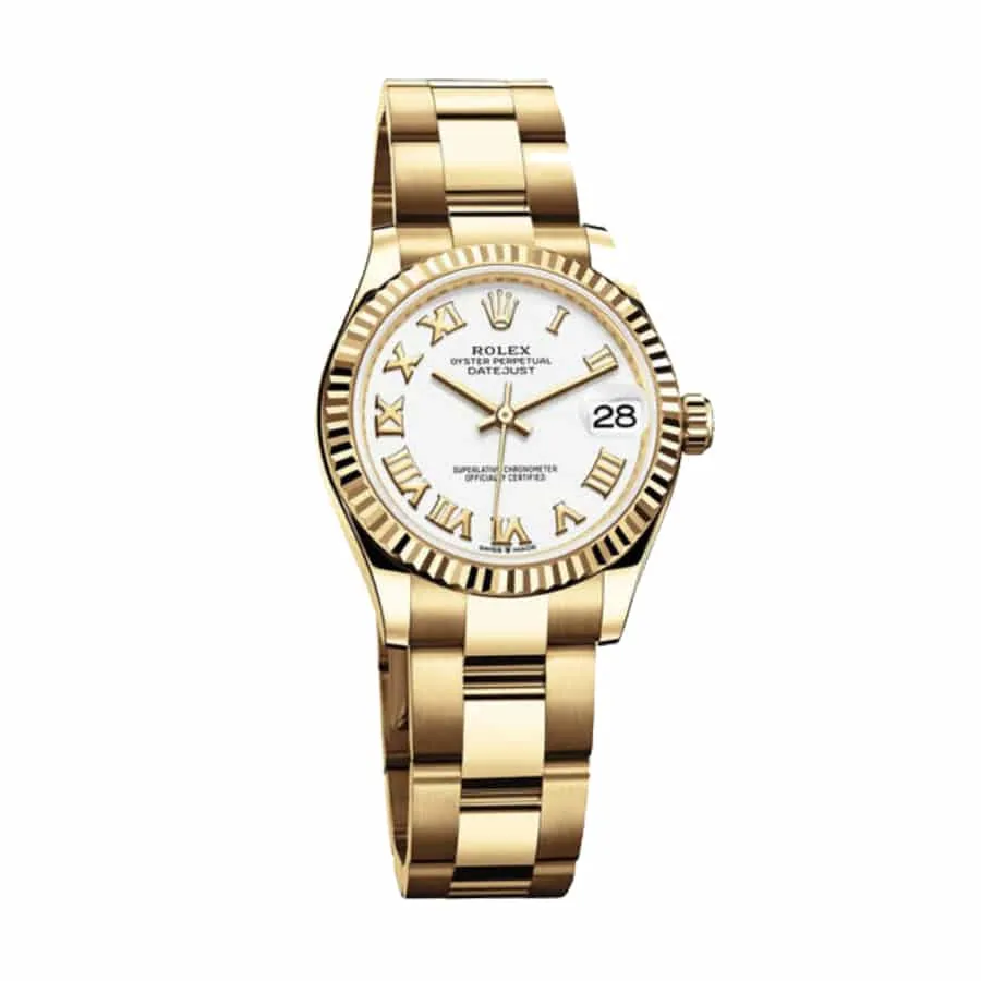 Rolex Datejust 278278 Yellow Gold Fluted Bezel Top Replica 1:1 — detail 2