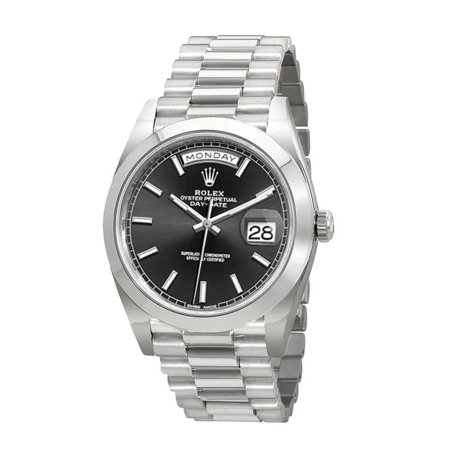 Rolex Day-Date 228206 “Black Diagonal Dial” Premium Copy 1:1 — detail 2