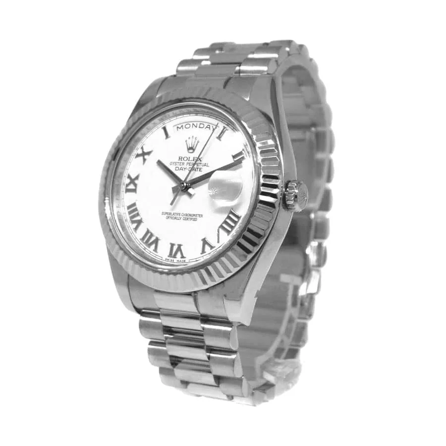 Rolex Day-Date II 218239 “White Dial” Perfect Clone Quality — detail 2