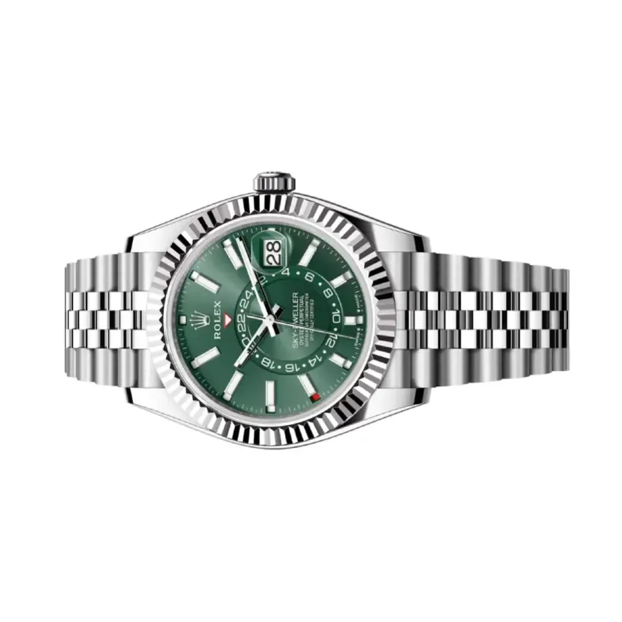 Rolex Sky-Dweller 336934 “Steel, Green Jubilee” Super Clone — detail 3