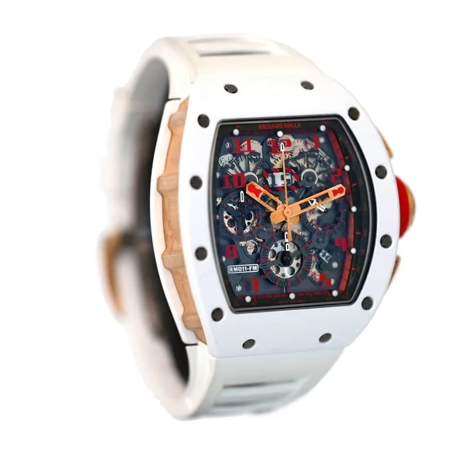 Richard Mille RM 011 White Demon Chronograph Ultimate Clone Quality — detail 2