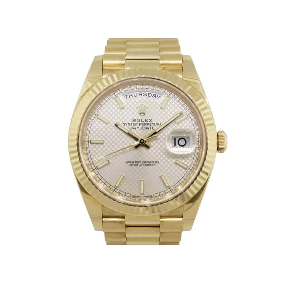 Rolex Day-Date 228238-0004 “Diagonal Silver” Premium Duplicate — detail 3