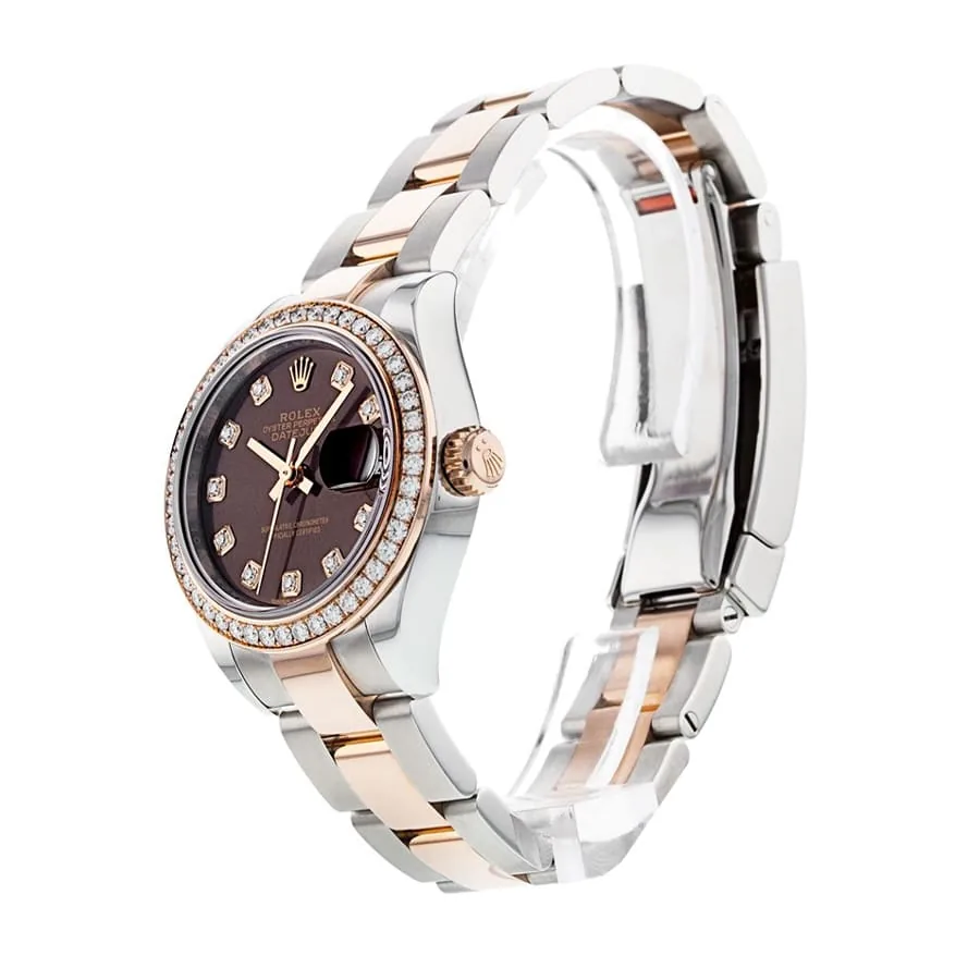 Rolex Lady-Datejust 279381RBR Everose Gold Diamond Bezel Precision Clone — detail 2