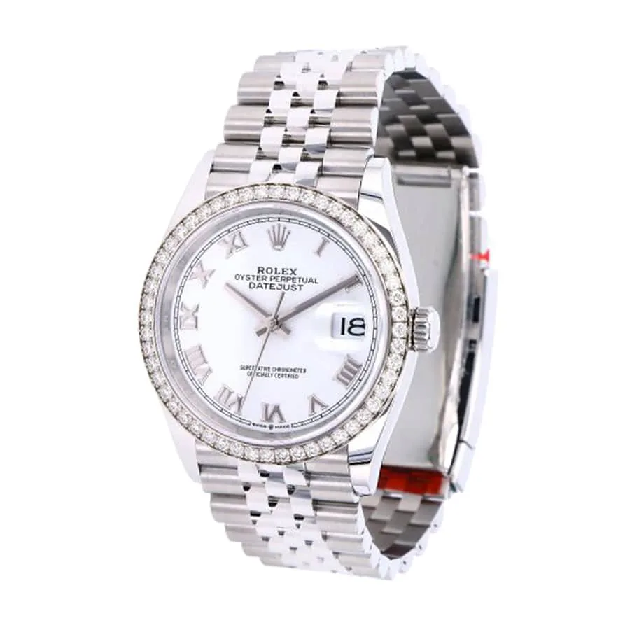 Rolex Datejust 126284RBR “White Roman Dial” Ultra Luxury Clone — detail 2