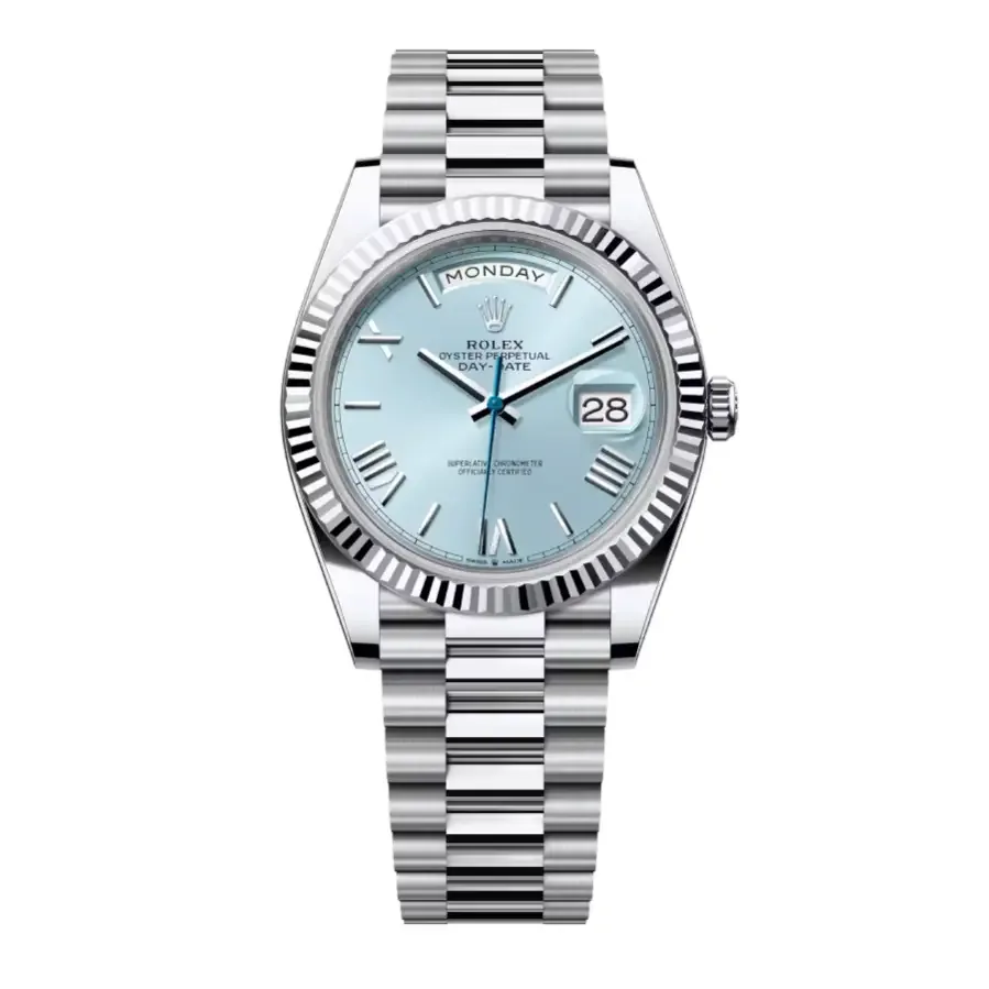 Rolex Day-Date 228236 “Ice Blue Grooved” Super Clone Quality