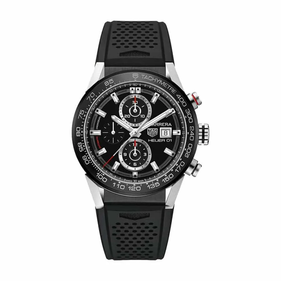 TAG Heuer Carrera Chronograph CBN2A1B.BA0643 “Black Rubber” Deluxe Copy Quality
