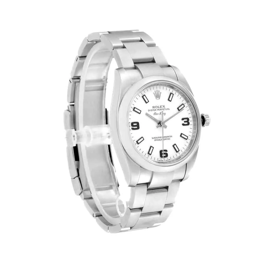 Rolex Air-King 114200 “White Dial” Elite Clone Edition — detail 3