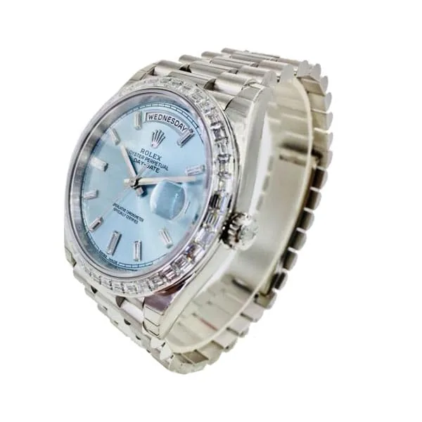 Rolex Day-Date 228396TBR “Ice Blue Baguette” Pro Clone 1:1 — detail 2