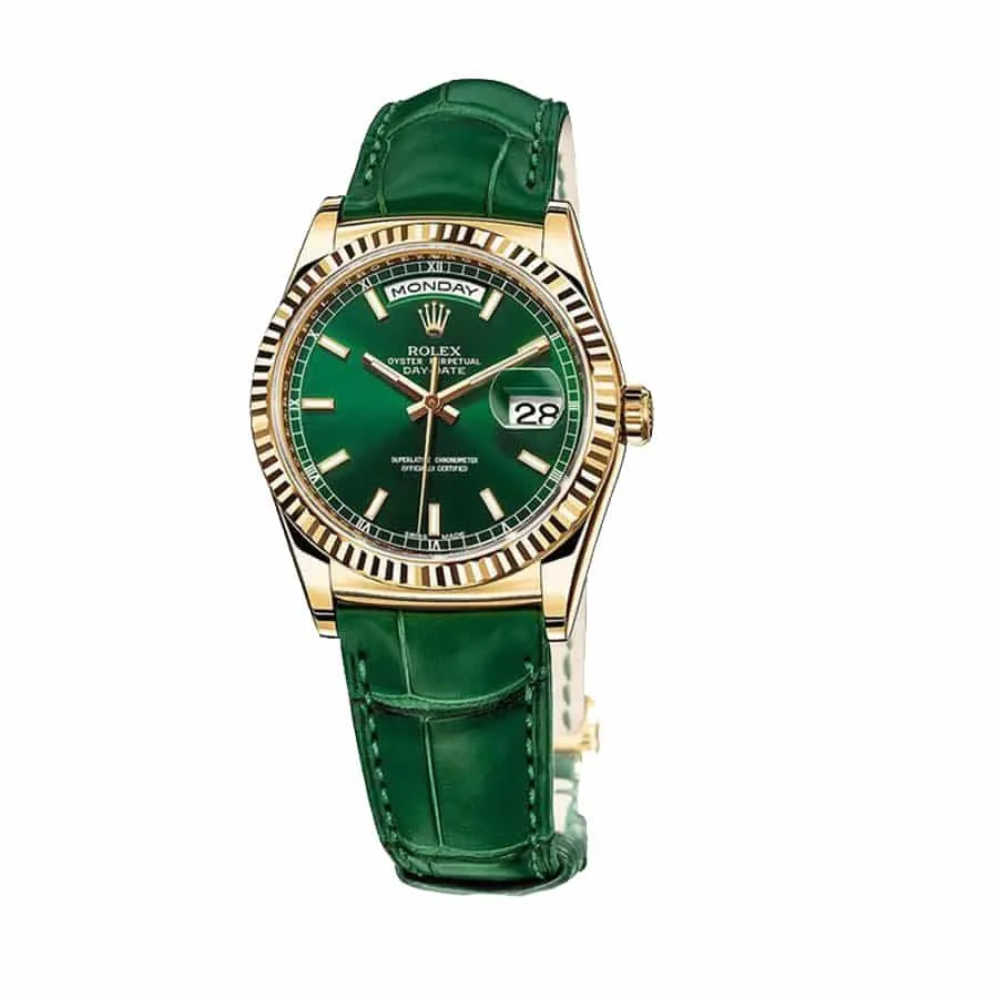 Rolex Day-Date 118138-0003 “Green Dial” Superior Replica — detail 2