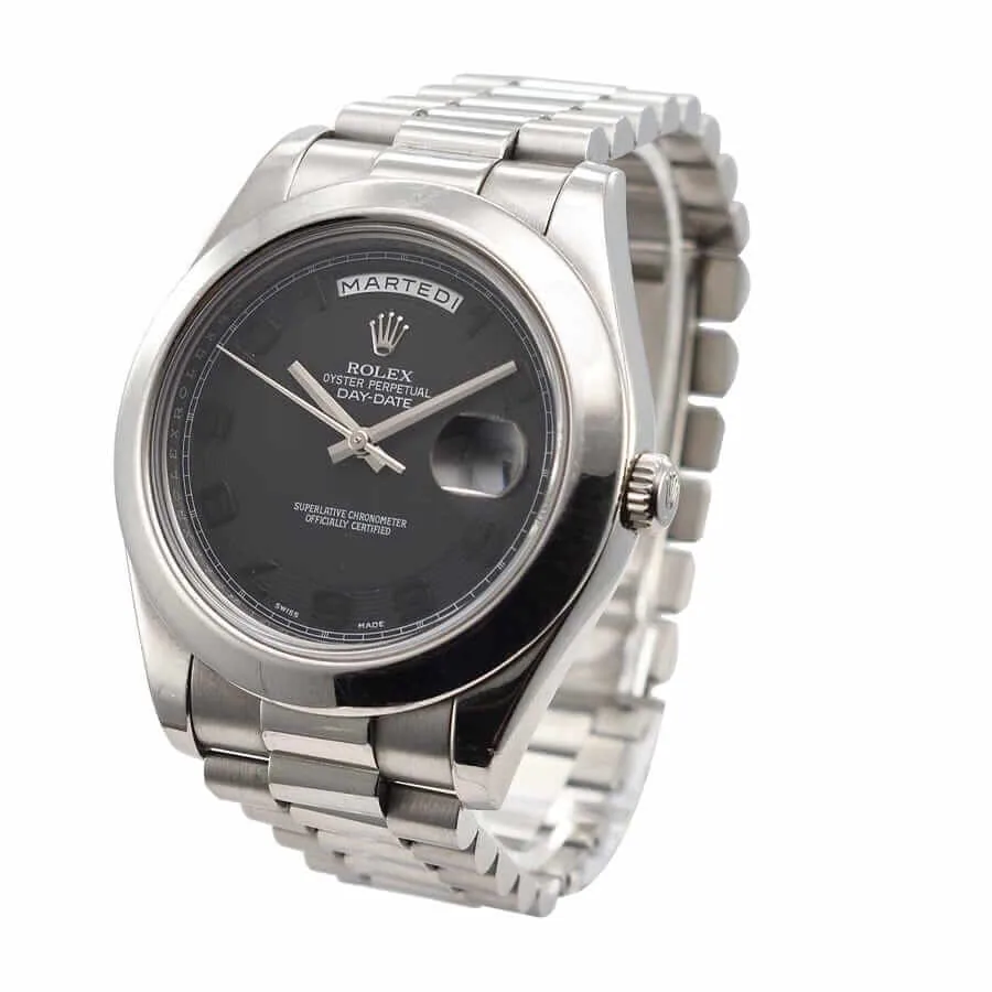 Rolex Day-Date 218206 “Black Dial” Supreme Replica Edition — detail 2