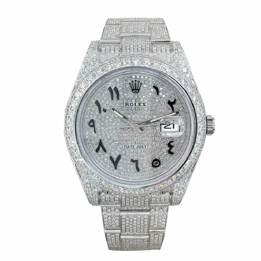 Rolex Datejust 126300 “Iced Out Arabic Dial” Super Clone Quality