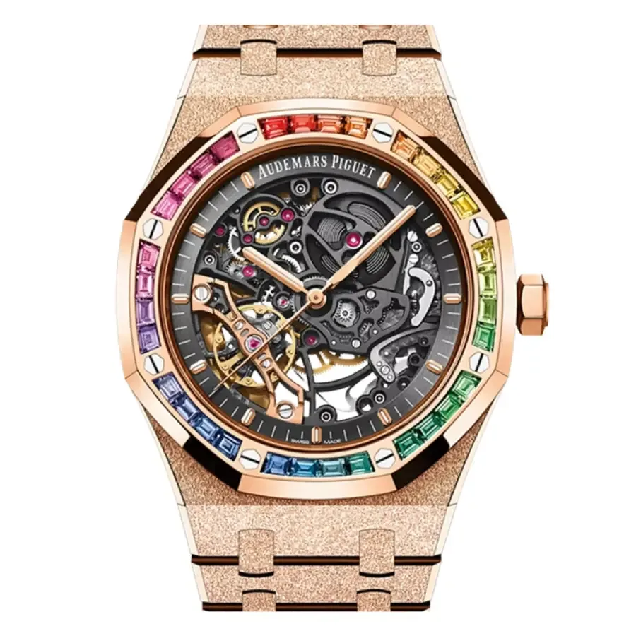 Audemars Piguet Royal Oak 15412OR.YG.1224OR.01-B “Rainbow” Master Replica 1:1 — detail 2