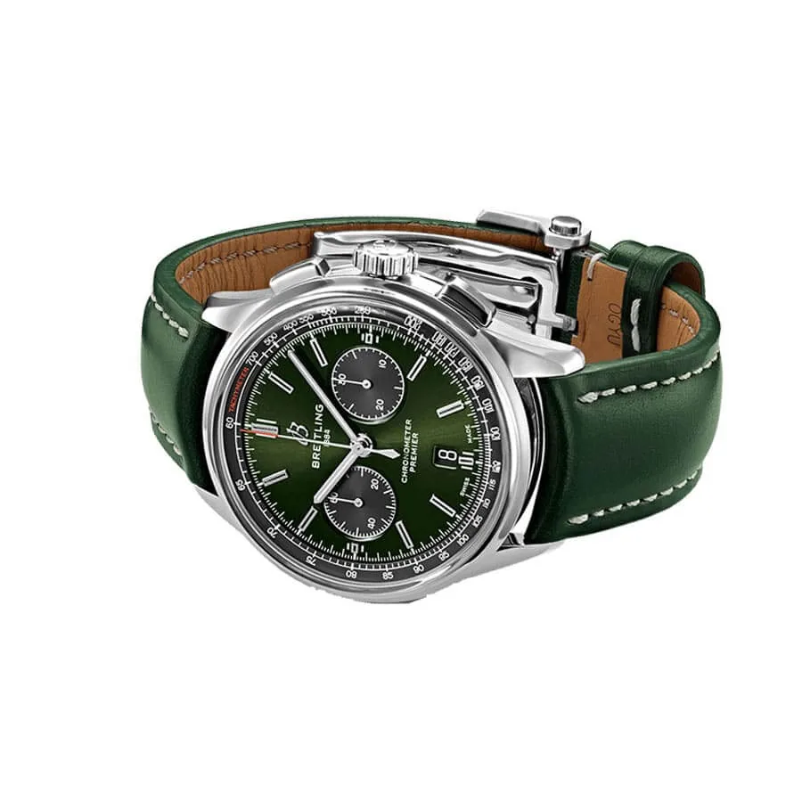 Breitling Premier B01 Chronograph AB0118A11L1X1 “Green Dial” Precision Duplicate 1:1 — detail 3