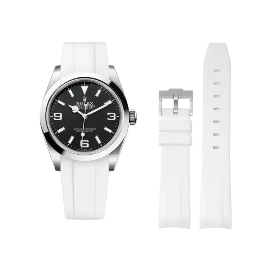 Rolex – Explorer I – Rubber Strap – White