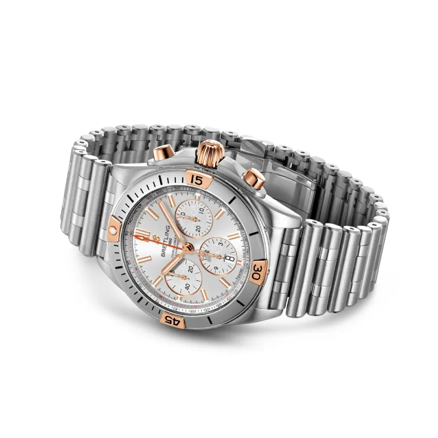Breitling Chronomat B01 AB0134101G1A1 “White Dial Steel” Authentic Replica Edition — detail 2