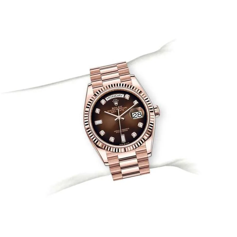 Rolex Day-Date 128235 “Brown Ombre Dial” Top Grade Clone 1:1 — detail 4