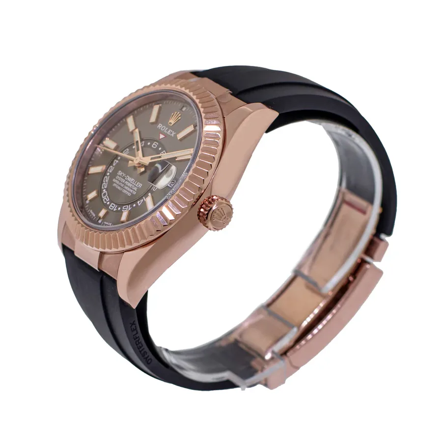 Rolex Sky-Dweller 326935 “Everose Rhodium Oysterflex” First-Class Clone — detail 2