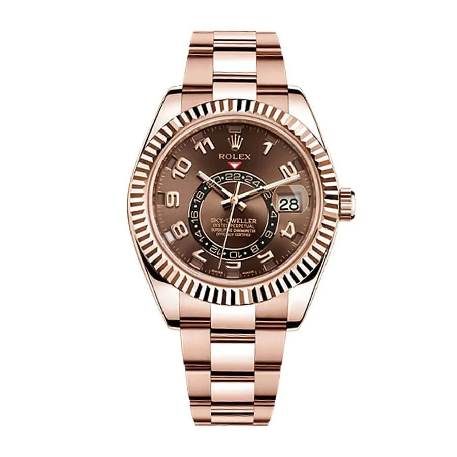Rolex Sky-Dweller 326935 “Rose Gold Chocolate Dial” Authentic Super Replica
