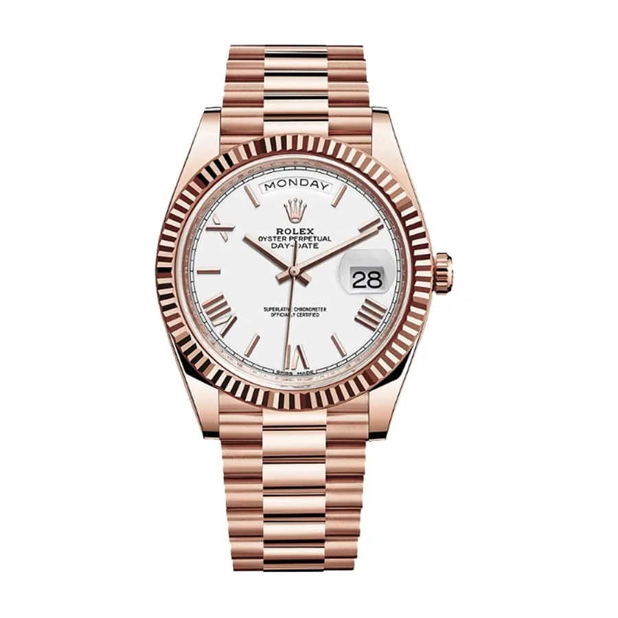 Rolex Day-Date 228235 “White Dial” Signature Replica 1:1